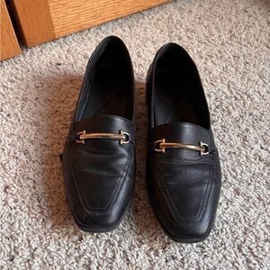 Flexi Black Loafers with Gold buckle women’s U.S. 8